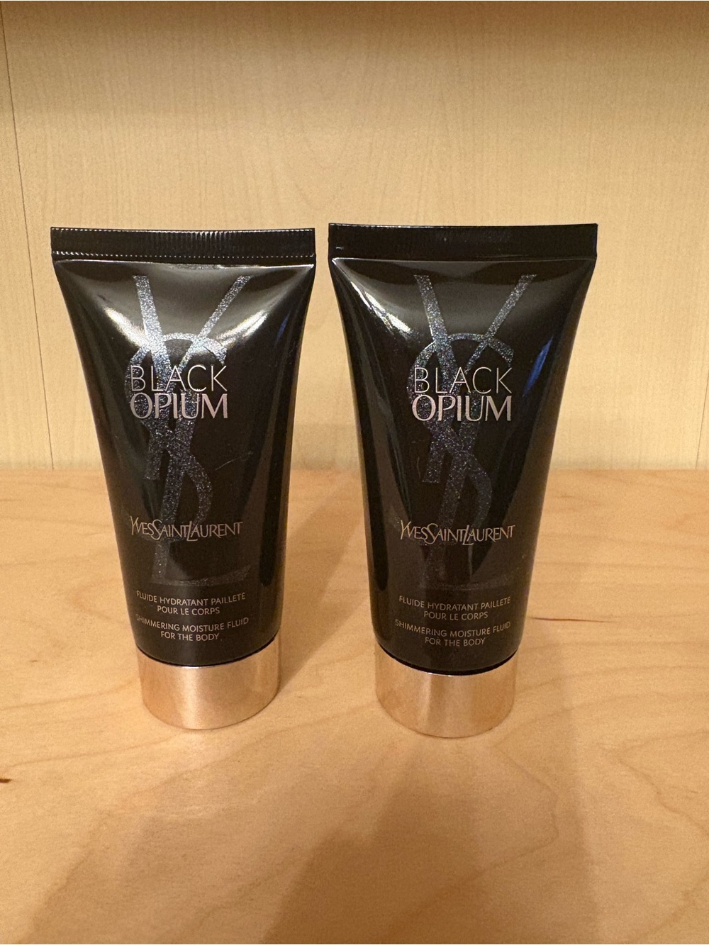 YSL Black Opium Shimmering Moisture Fluid Body Lotion 50mlx2